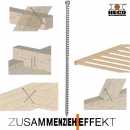 HECO Topix CombiConnect Holzbauschraube 6,5 x 130 mit Zylinderkopf, 100 Stück